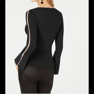 INC International Concept V-Neck Pearl-Sleeve
